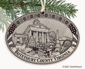 Botetourt County Virginia Engraved Ornament