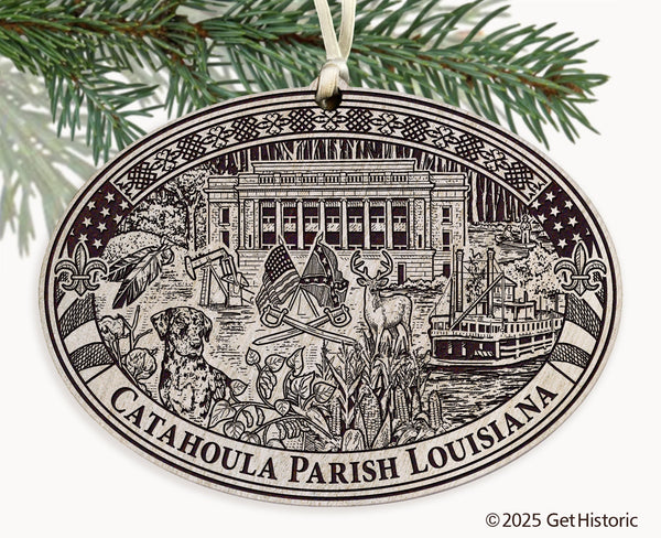 Catahoula Parish Louisiana Engraved Ornament