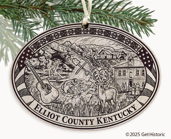 Elliot County Kentucky Engraved Ornament