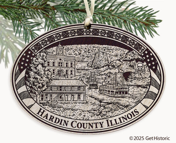 Hardin County Illinois Engraved Ornament