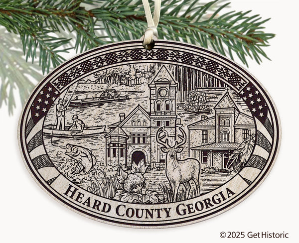 Heard County Georgia Engraved Ornament