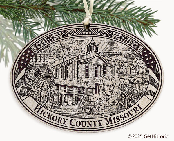 Hickory County Missouri Engraved Ornament