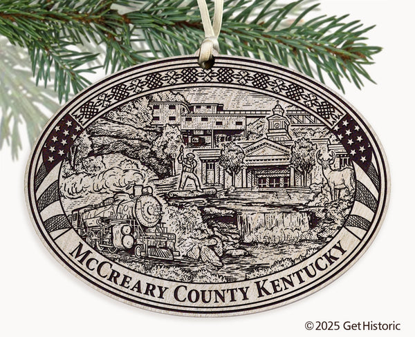 McCreary County Kentucky Engraved Ornament