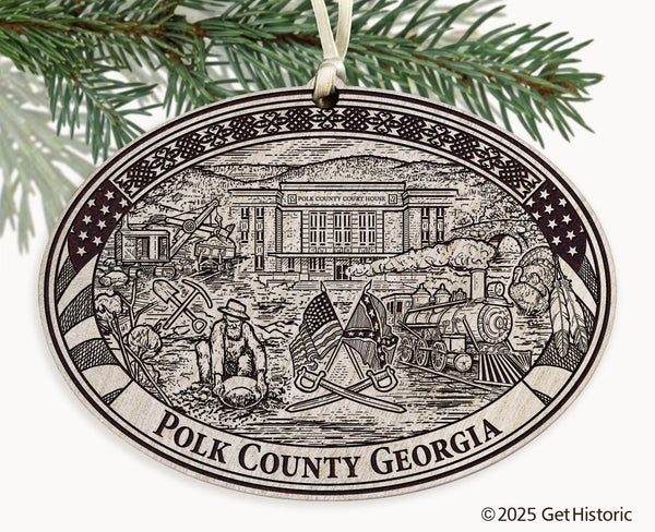Polk County Georgia Engraved Ornament