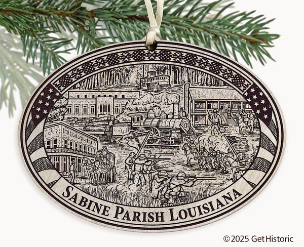 Sabine parish Louisiana Engraved Ornament