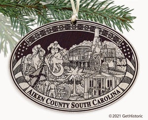 Aiken County South Carolina Engraved Ornament