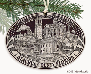 Alachua County Florida Engraved Ornament
