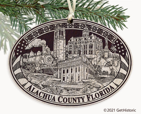 Alachua County Florida Engraved Ornament