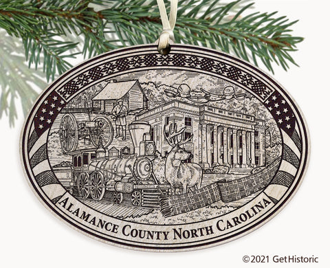 Alamance County North Carolina Engraved Ornament