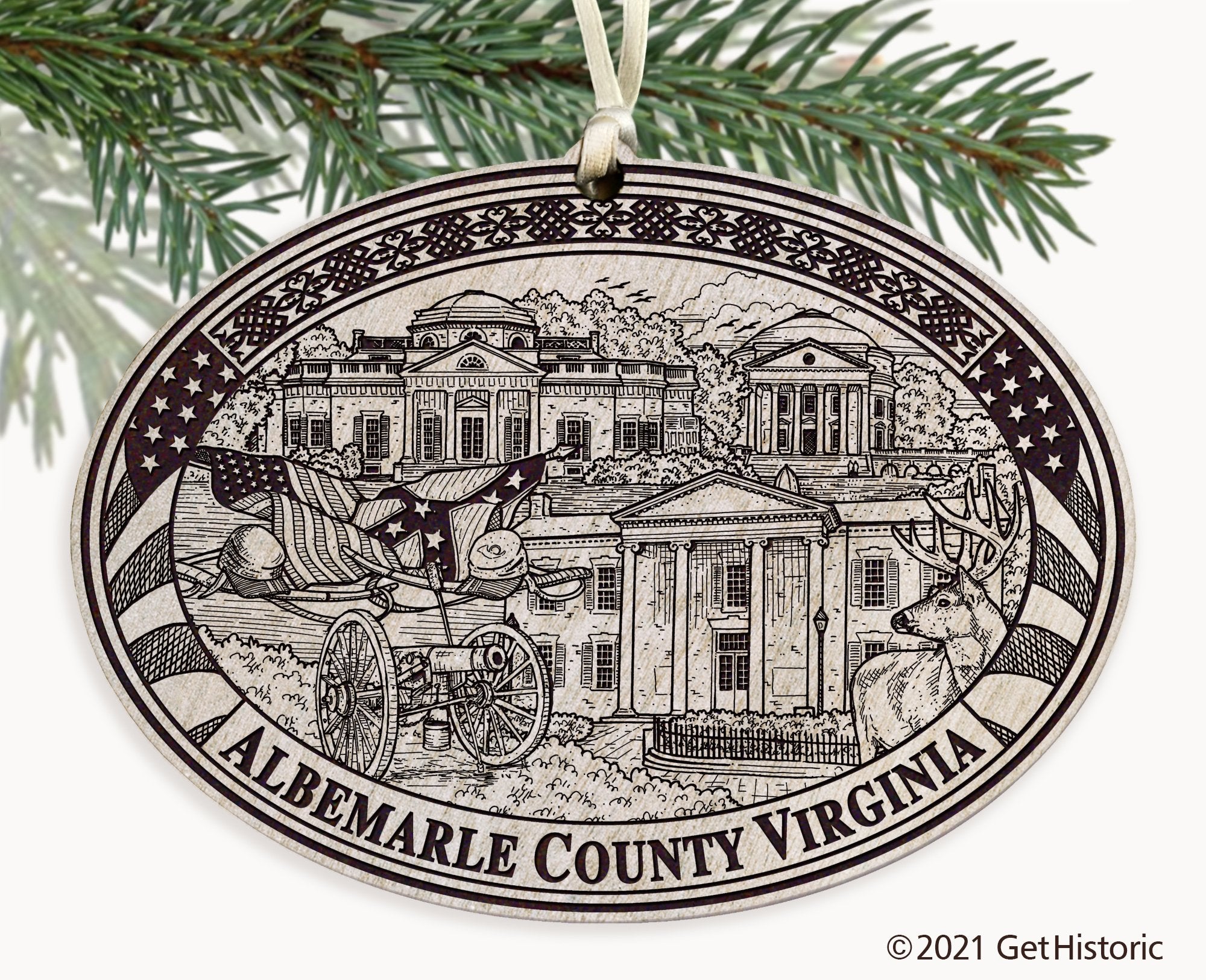 Albemarle County Virginia Engraved Ornament