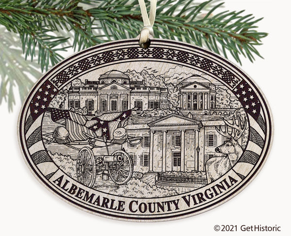 Albemarle County Virginia Engraved Ornament