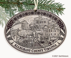 Alleghany County Virginia Engraved Ornament