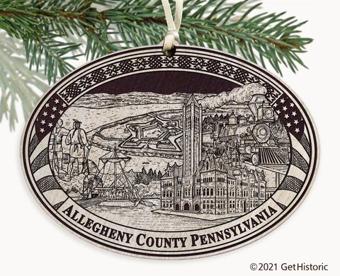 Allegheny County Pennsylvania Engraved Ornament