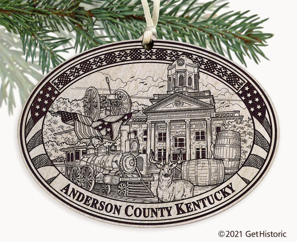 Anderson County Kentucky Engraved Ornament