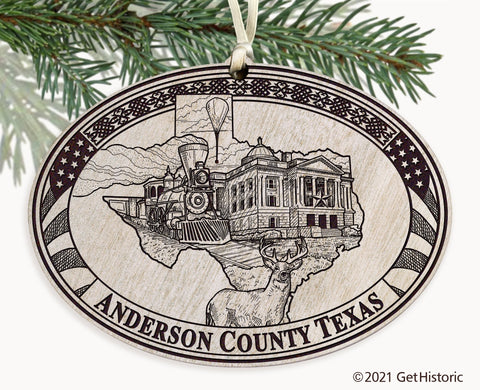 Anderson County Texas Engraved Ornament