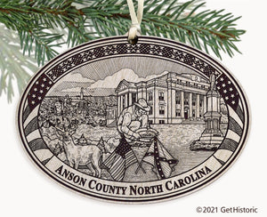 Anson County North Carolina Engraved Ornament