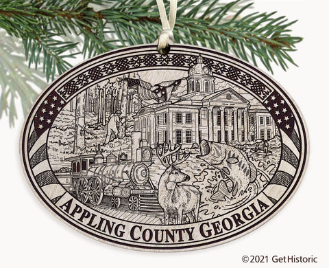Appling County Georgia Engraved Ornament
