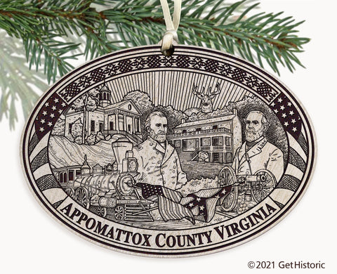 Appomattox County Virginia Engraved Ornament