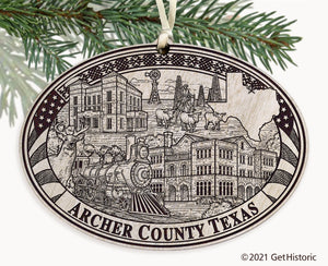 Archer County Texas Engraved Ornament