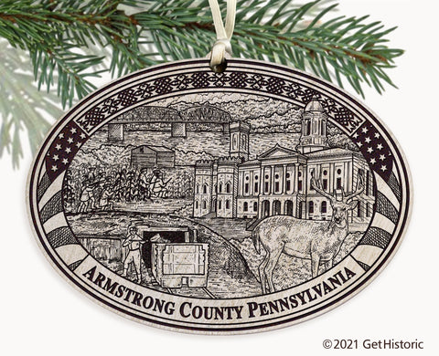 Armstrong County Pennsylvania Engraved Ornament