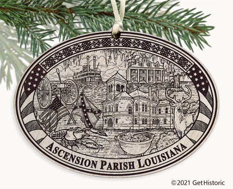 Ascension Parish Louisiana Engraved Ornament