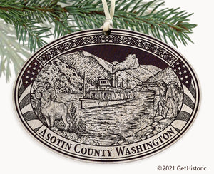 Asotin County Washington Engraved Ornament
