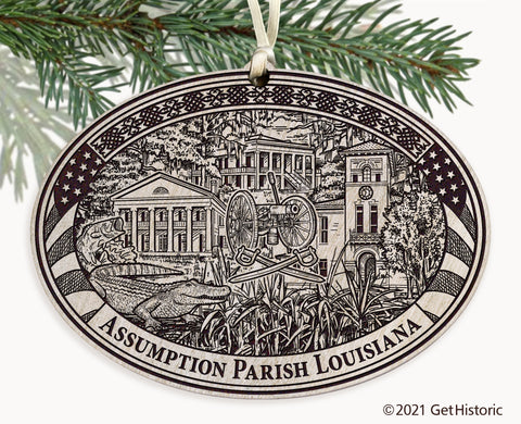 Assumption Parish Louisiana Engraved Ornament