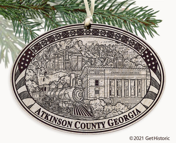 Atkinson County Georgia Engraved Ornament