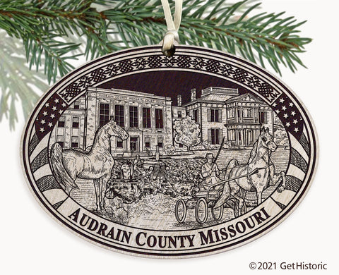 Audrain County Missouri Engraved Ornament