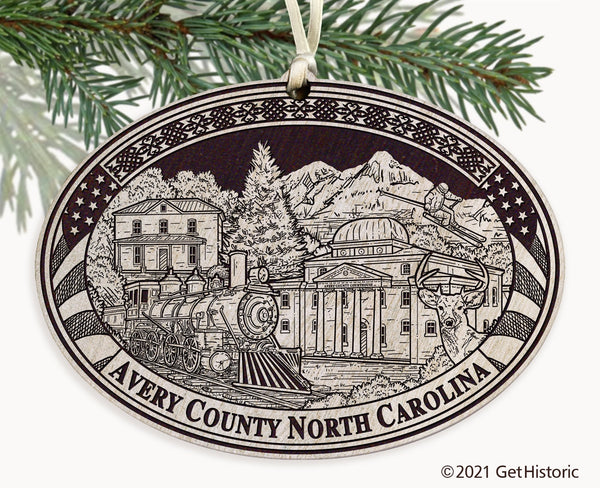 Avery County North Carolina Engraved Ornament