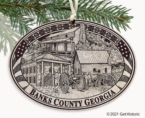 Banks County Georgia Engraved Ornament