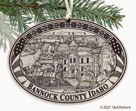 Bannock County Idaho Engraved Ornament