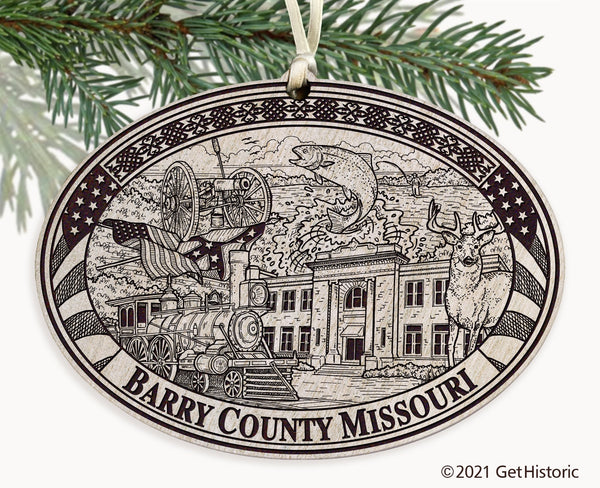 Barry County Missouri Engraved Ornament