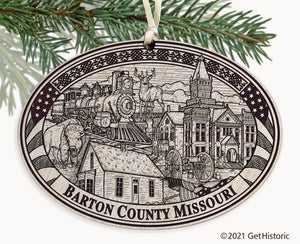 Barton County Missouri Engraved Ornament