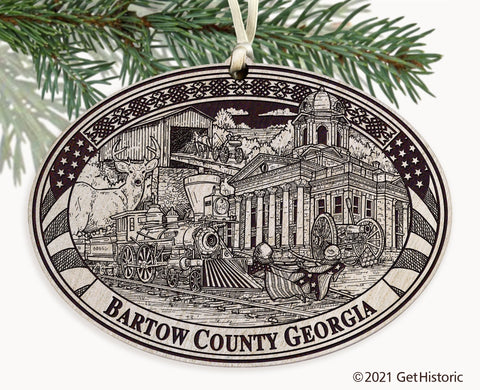 Bartow County Georgia Engraved Ornament