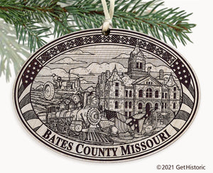 Bates County Missouri Engraved Ornament