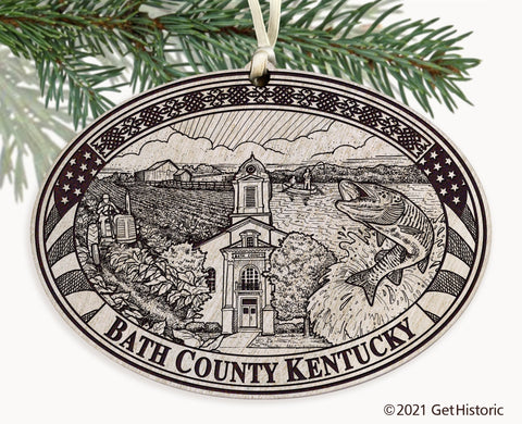 Bath County Kentucky Engraved Ornament