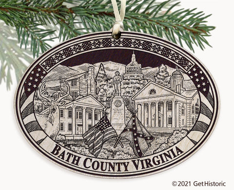 Bath County Virginia Engraved Ornament
