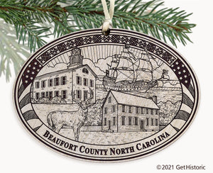 Beaufort County North Carolina Engraved Ornament