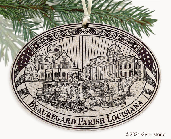 Beauregard Parish Louisiana Engraved Ornament