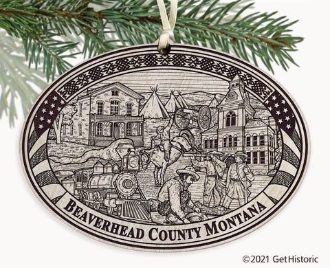 Beaverhead County Montana Engraved Ornament