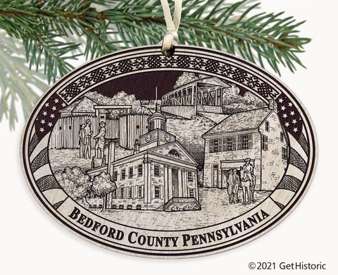 Bedford County Pennsylvania Engraved Ornament