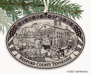 Bedford County Tennessee Engraved Ornament