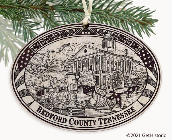 Bedford County Tennessee Engraved Ornament