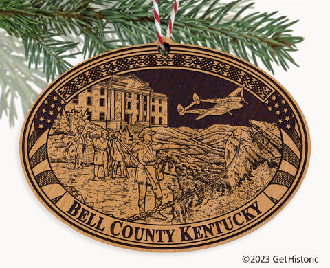 Bell County Kentucky Engraved Natural Ornament