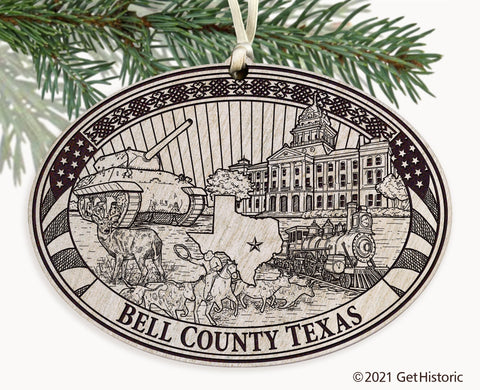 Bell County Texas Engraved Ornament