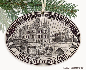Belmont County Ohio Engraved Ornament
