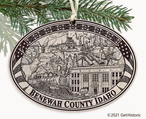 Benewah County Idaho Engraved Ornament