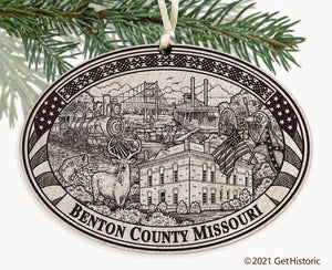 Benton County Missouri Engraved Ornament