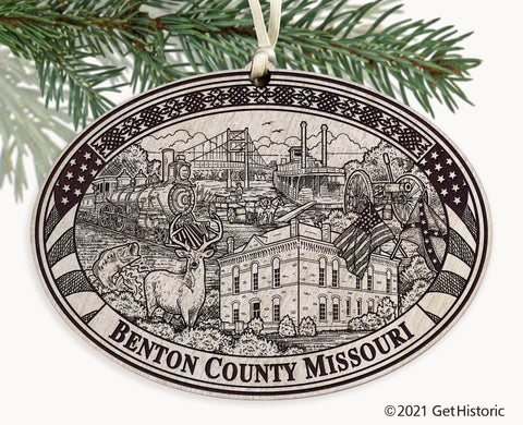 Benton County Missouri Engraved Ornament